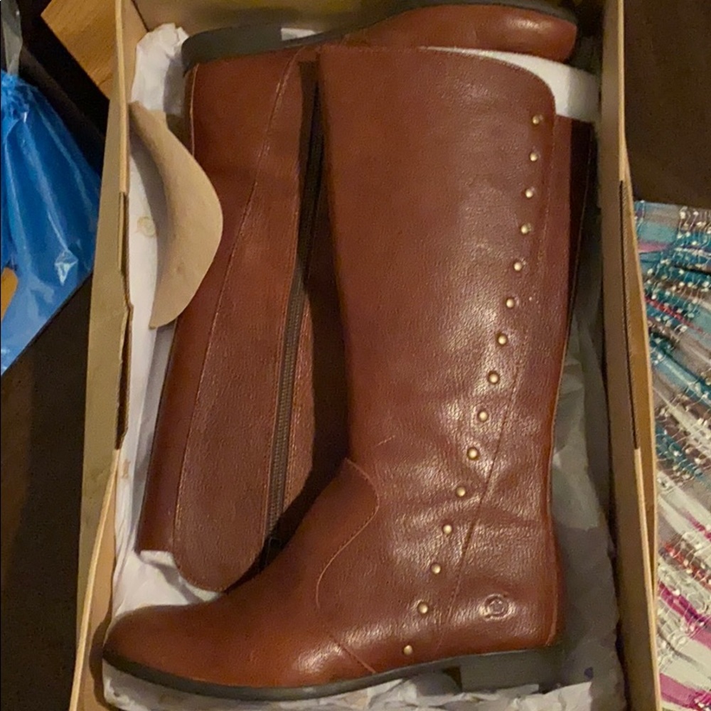 Born Amila Tan tall boots